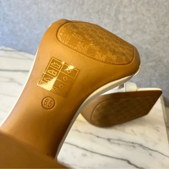 Dream Pairs Women’s Heels Open Toe Chunky Heel White size 8.5 - Picture 7 of 7